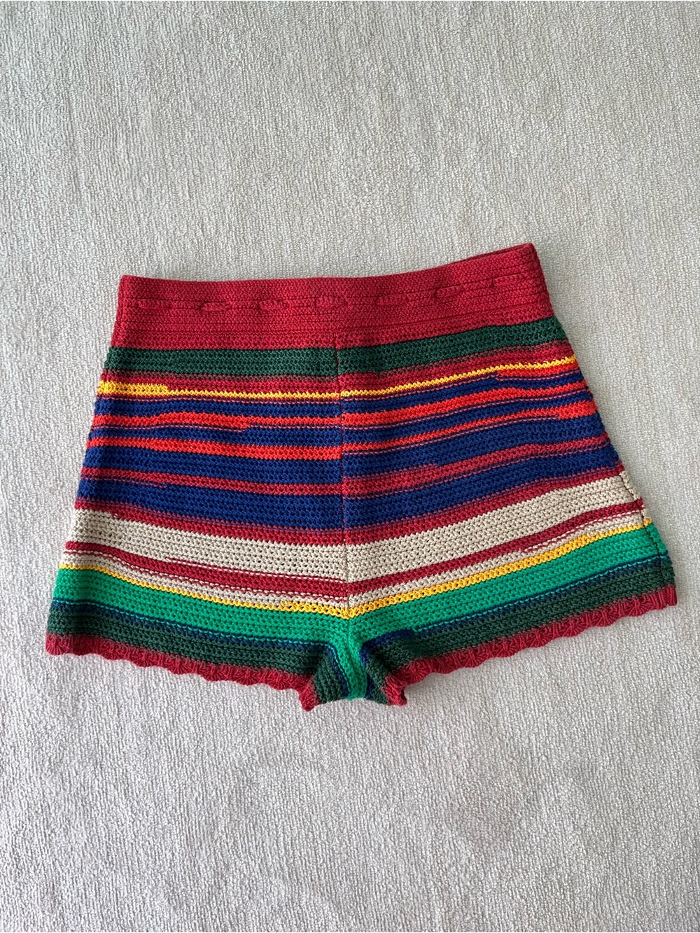 Polo by Ralph Lauren Linen Cotton Multi-Stripe Crochet Sweater & Shorts Set - Picture 6 of 8